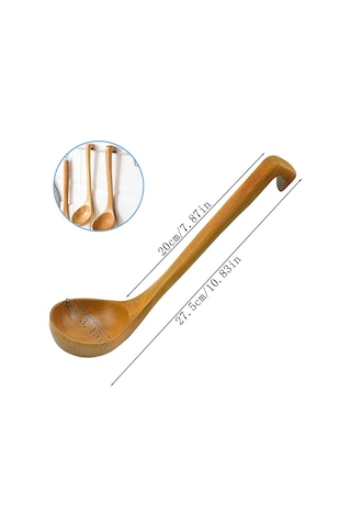 Ahşap Kepçe Çorba Mutfağı Yemek Kaşığı Doğal Ahşap Çatal Bıçak Takımı Kaşığı Diğer