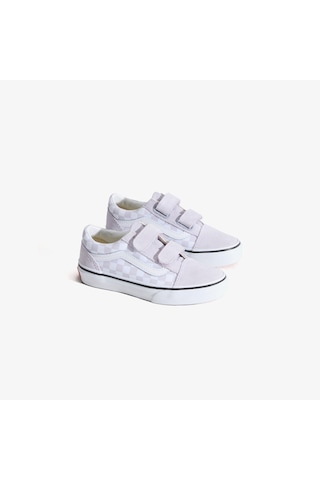 Vans Old Skool V Checkered Çocuk Mor Sneaker Vn000cyaemy1 Mor