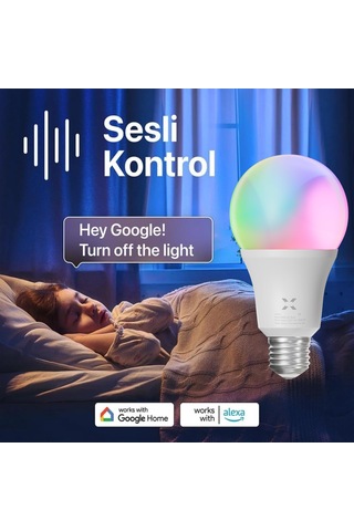 Lexroo Akıllı Wi-fi Led Akıllı Rgb Ampul Mobil Uygulama Denetimli