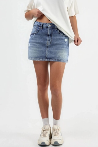 Hiccup Denim Şort Etek Açık Mavi Denim