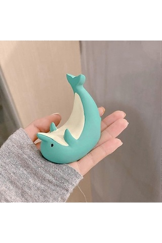 Moly Yaratıcı Resin Pinguin Telefon Standı - Elaz Masüstü Tutucu Tttshu