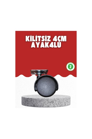 4 Cm Kilitsiz Tekerlek Ayak Seti Zemin Koruyucu Çr