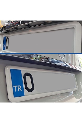 Beyaz Çerçeveli Oto Plakalık Abs Plastik Esnek Plakalık 2 Adet