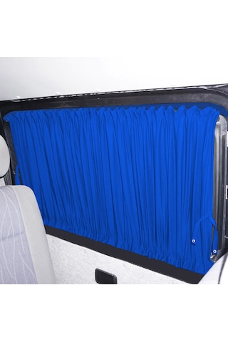 Pandami Volkswagen T4 - Transporter / Caravelle Kısa Şase 1990 2003 Uyumlu Mavi Raylı Oto Perde Takımı