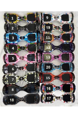 Smartstore Desenli Smart Scooter Elektrikli Kaykay Hoverboard Grafiti A.Dnge
