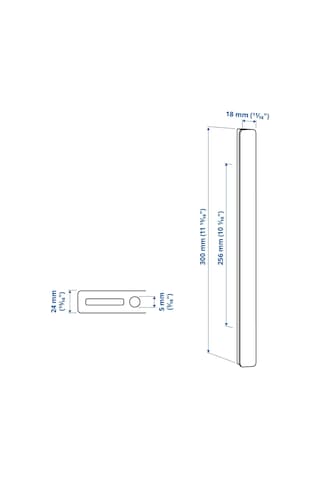 Ikea Hackås 2'li Mobilya Kulpu 300 Mm Siyah