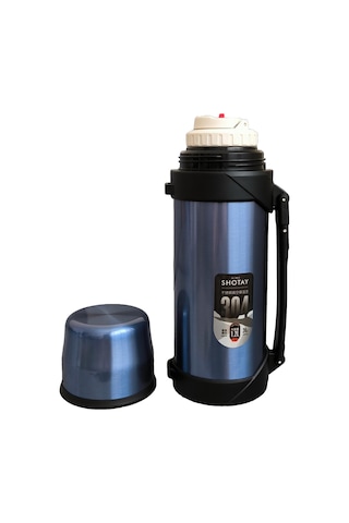 Shotay Adventure 1200ml Outdoor Çelik Termos Mavi St-8213m