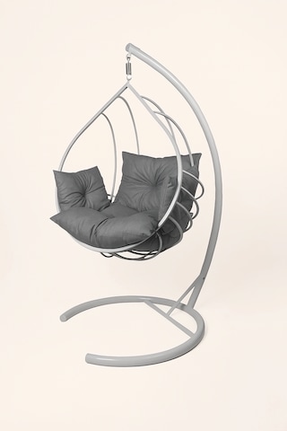 Damla Salıncak - Armut Salıncak Beyaz Beyaz Gri