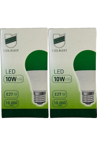 Uzlight 10w 75w 8200k Yeşil Işık E27 Duylu Led Ampul 2 Adet