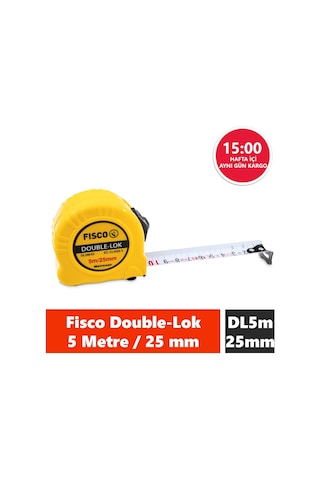 Fisco Double-lok 5 Metre / 25 Mm Çelik Şerit Metre Dl5m/25 MM