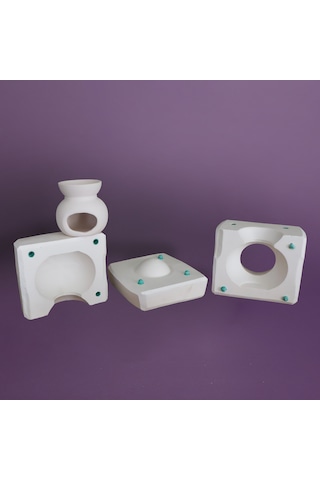 Flora Mumluk Alçı Kalıbı Flora Mumluk Sanatsal Seri