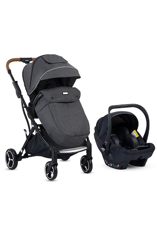Kraft Juno İ-size Travel Sistem Bebek Arabası / Koyu Gri