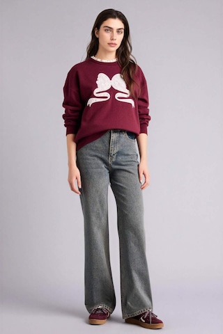 Defacto Oversıze Baskılı Sweatshirt G9608ax26spbr33 Bordo-br33