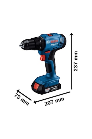 Bosch GSB 183-lı 2AH Tek Akülü Darbeli Matkap + 103 Parça Matkap Ve Vidalama Ucu Seti + Mavi Sırt Çantası