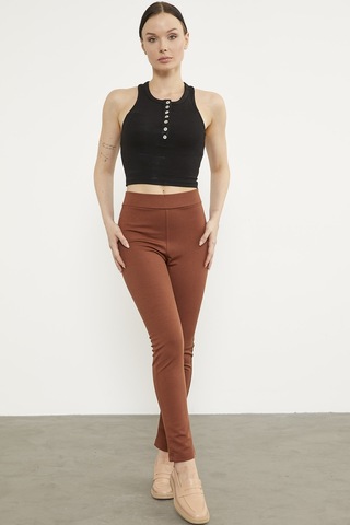 Süs Cepli Aksesuar Detaylı Tayt - Kiremit 001