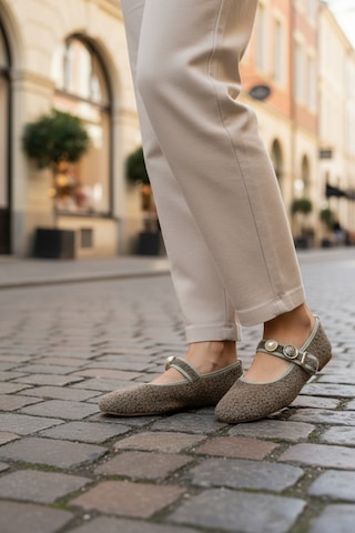 Dosa Shoes Kadın Kumaş Kemerli Babet-bej Bej