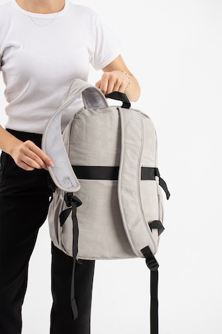 Ventis Qualty Okul Çantası Su Geçirmez Klinkır Kumaş Unisex Sırt Çantası Model 9b Açık Gri