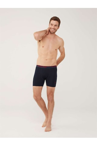 U.S. Polo Assn. Erkek Kırmızı - Gri Melanj - Lacivert 3 Lü Uzun Paçalı Boxer 80454Y