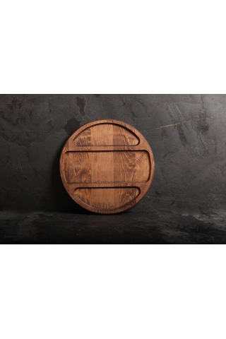 Sammwood 3 Bölmeli Ahşap Sunumluk ,çerezlik , Şekerlik