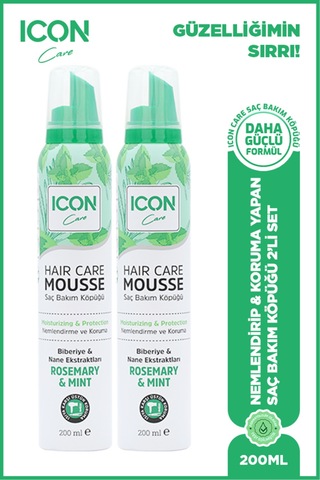 Icon Saç Bakım Köpüğü Rosemary & Mınt 2'li Set