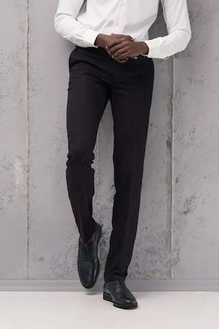 Ecer Regular Fit Düz Kalın Kışlık Gabardin Yan Cepli Pantolon Lacivert