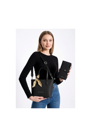 Just Polo Siyah Çanta & Cüzdan Kombini Güçlü Stil Ve Kusursuz Uyum Siyah7