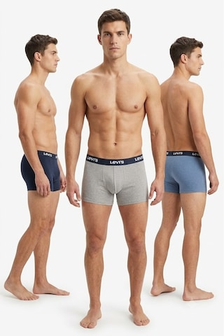 Levi's 3 Lü Paket Erkek Pamuklu Boxer Koyu Siyah
