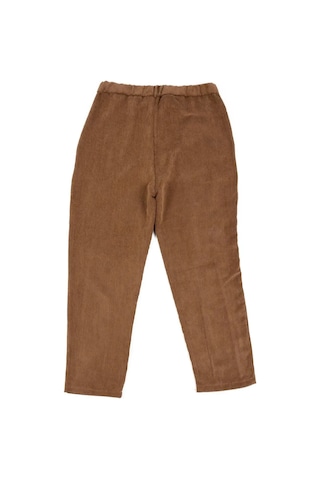 Kadın Souchi Siyah Çizgili Kahverengi Kadife Pantolon Kahverengi