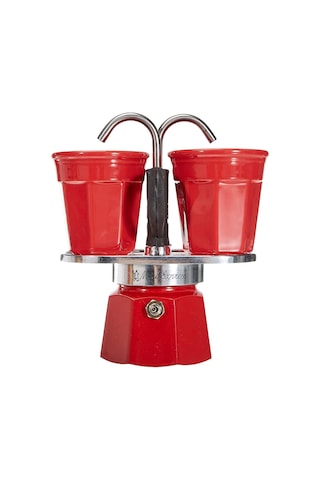 Bialetti - Set Mini Express: Ocak Üstü Espresso Pişirici + 2 Cups - Renk Kırmızı Sku: Smg8690010572554