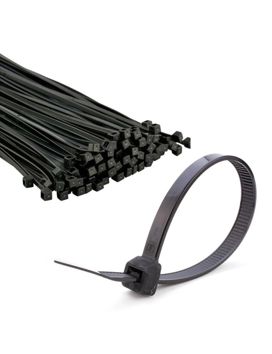 4.8x350 Mm Siyah Plastik Kablo Bağı Klipsi Cırt Kelepçe 100 Lü Paket 4.8 X 350mm - Siyah