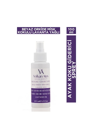 Volkan Ates Natural & Beauty Lavanta Yağlı & Beyaz Orkide Misk Kokulu Ayak Koku Giderici Sprey 100 ML
