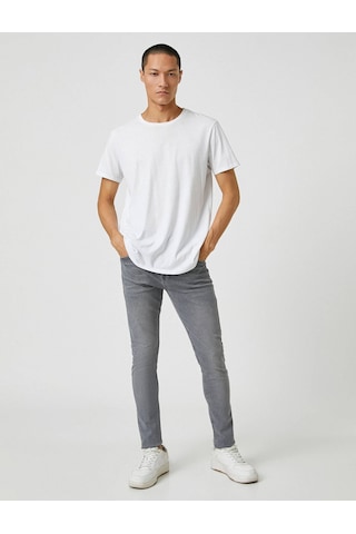 3SAM40025ND Koton Super Skınny Erkek Jean Pantolon GRİ Gri