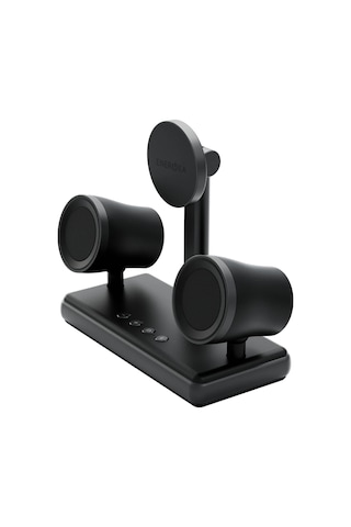 Energea Magaudio 2in1 5w Kablosuz Hoparlörlü Qi2 Destekli 15w Masaüstü Hızlı Şarj Standı - Siyah