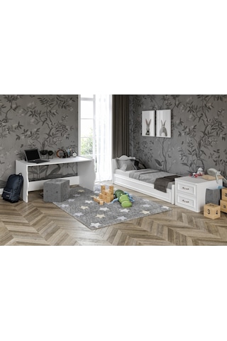 Kznhome Kartopu Büyüyen Beşik Beyaz - Tamamı 1. Kalite Mdf Beyaz