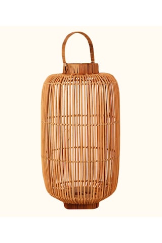 Koza Home Meander El Yapımı Dekoratif Rattan Mumluk 28x50x70 8937 Standart