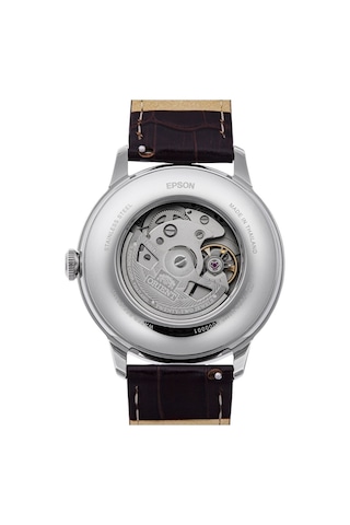 Orient Ra-ak0807r30b Kurmalı Otomatik Deri Kahverengi Bordo Kadran 42 Mm Erkek Kol Saati Gri
