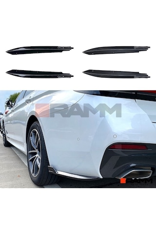 Bmw G30 M-tech Arka Tampon Bıçağı Sağ-sol Parlak Karbon