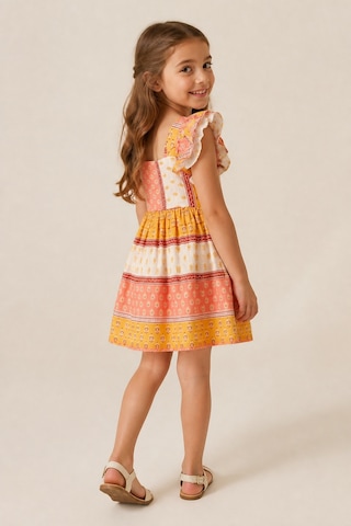 Eray Alp Kids Kız Çocuk Çok Renkli Fırfırlı Elbise Yazlık Günlük Model