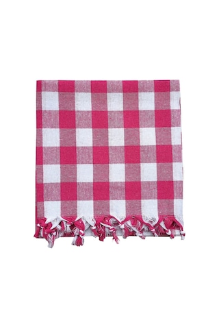 Kareli Yer Sofra Bezi Piknik Masa Örtüsü Saçaklı 150X150 CM (547799353)