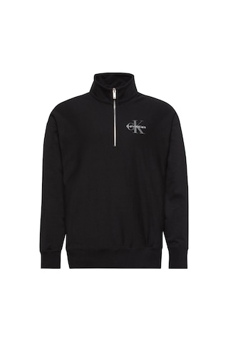 Calvin Klein Jeans Uzun Kollu Premium Penye Mikro Monologolu Erkek Siyah Sweatshirt Lv04rd236g-ub1 Siyah