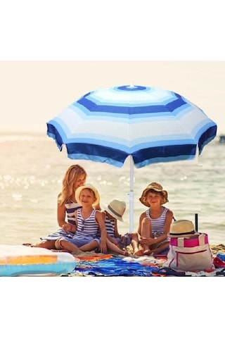 200 Cm Eğilebilen Plaj Şemsiyesi Polyester Ayarlı