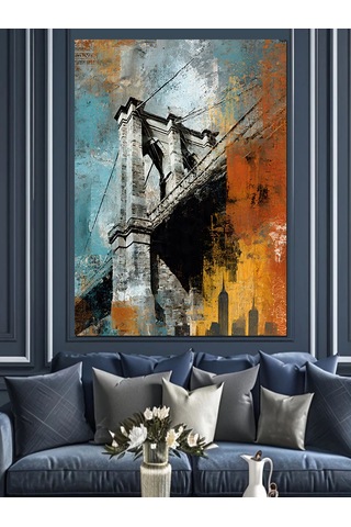 Ahşap Tablo Soyut Sanat Köprü