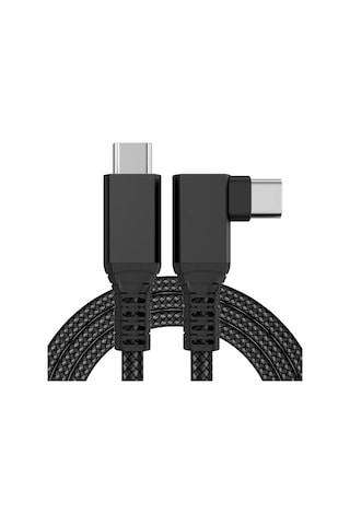 Willowhaven Meta Quest 3s 3 2 Pro Pico 4 Ultra Pc Steam Vr 90 Derece Type C Nylon Örgü 10ft Siyah Şarj Kablosu