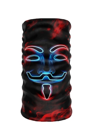 Bebo Store Extreme Outdoor Spor , Motorcu Ve Bisiklet Kullananlara Özel Desenli Buff Boyunluk Bandana Balaklava Smile-197 Çok Renkli