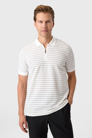 Back And Bond Regular Fit Fermuarlı Polo Yaka Tişört Beyaz