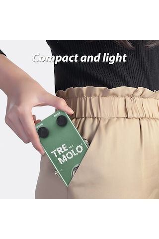 Dk Gitar Tremolo Pedalı Elektro Gitar Efekt Pedalı Açık Yeşil