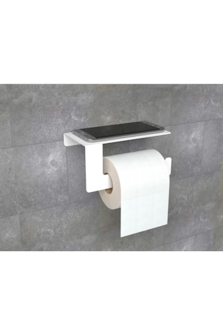 Tasagram Metal Banyo Havlu Askılığı Ve Tuvalet Kağıdı Askılığı 2'li Set Beyaz