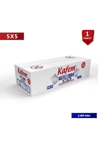5 X 5 Cm Kilitli Poşet / Naylon Torba 2000 Adet - Kafem