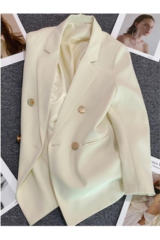 Novahub Bej İlkbahar Sonbahar Kadın Ceketi Şık Zarif Rahat Spor Kadın Takım Elbise Kore Moda Lüks Ceket Kadınlar İçin Blazers 2xl Bej - 2xl Bej