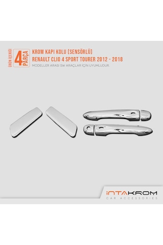 intakrom Renault Clio 4 Sport Tourer İcon Krom Kapı Kolu Sw - 2012 -2018